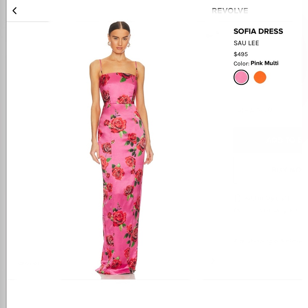 Sau Lee Sofia dress pink/red size 2/4  (tag says 6 but runs small) prom/formal